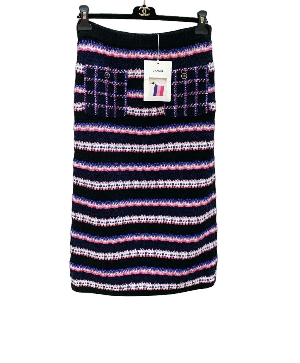 Chanel Purple Cotton Skirt Purple Cotton Very good - Front View