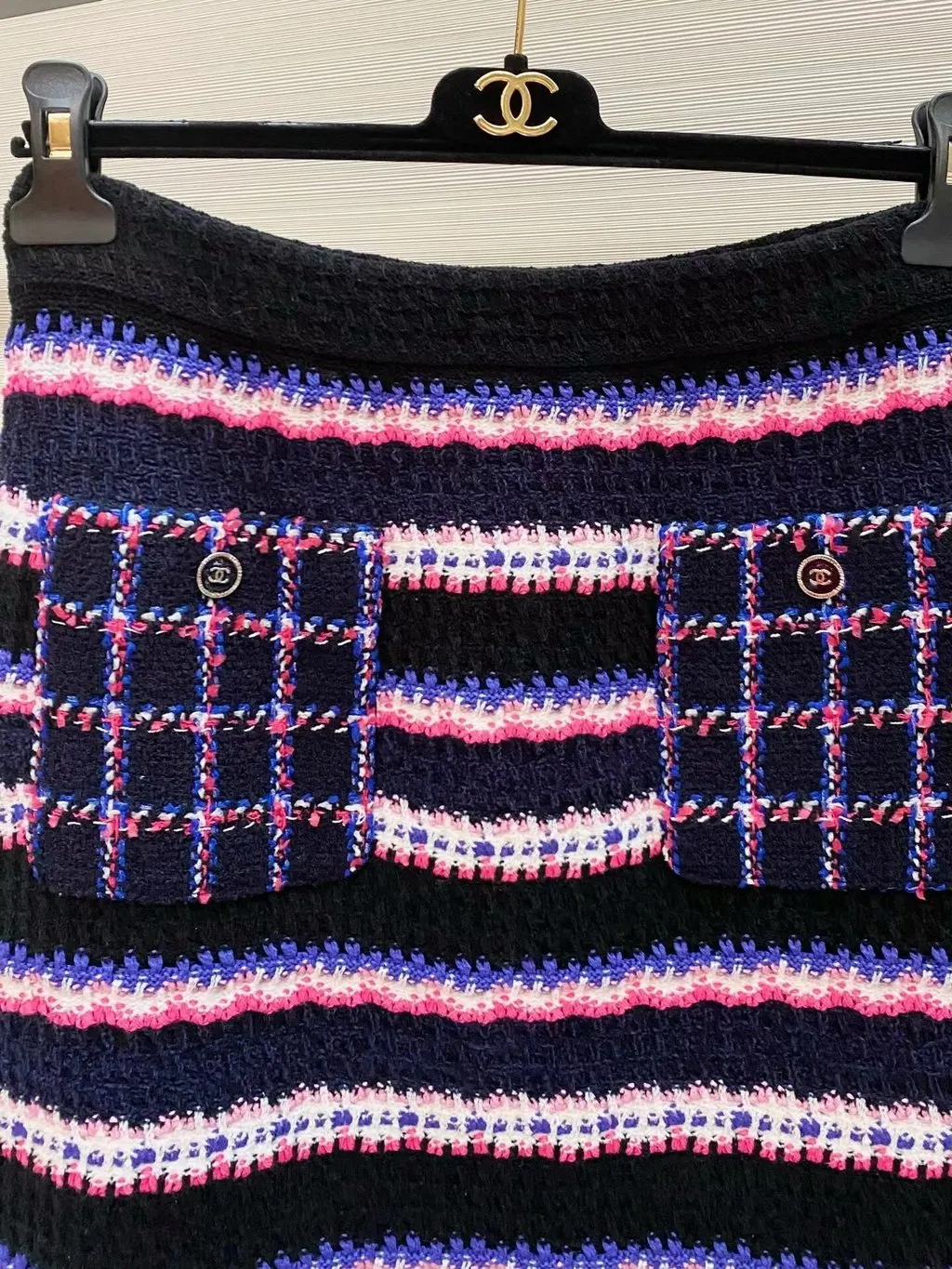 Chanel Purple Cotton Skirt Purple Cotton Very good - Back View