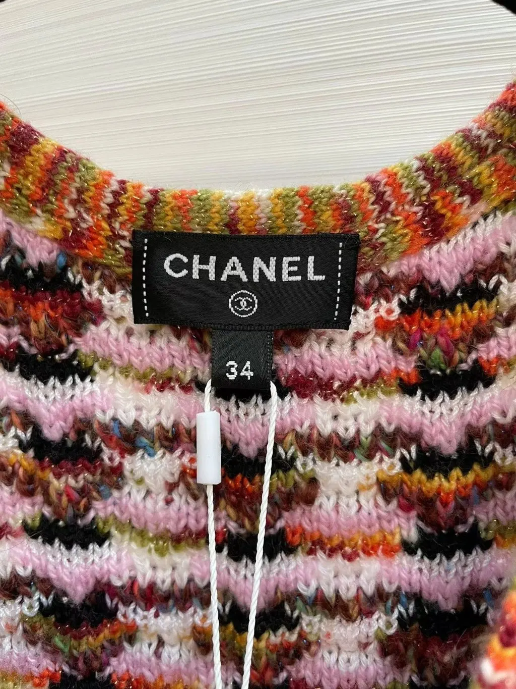 Chanel Wool Top MultiColor Wool Very good - Back View
