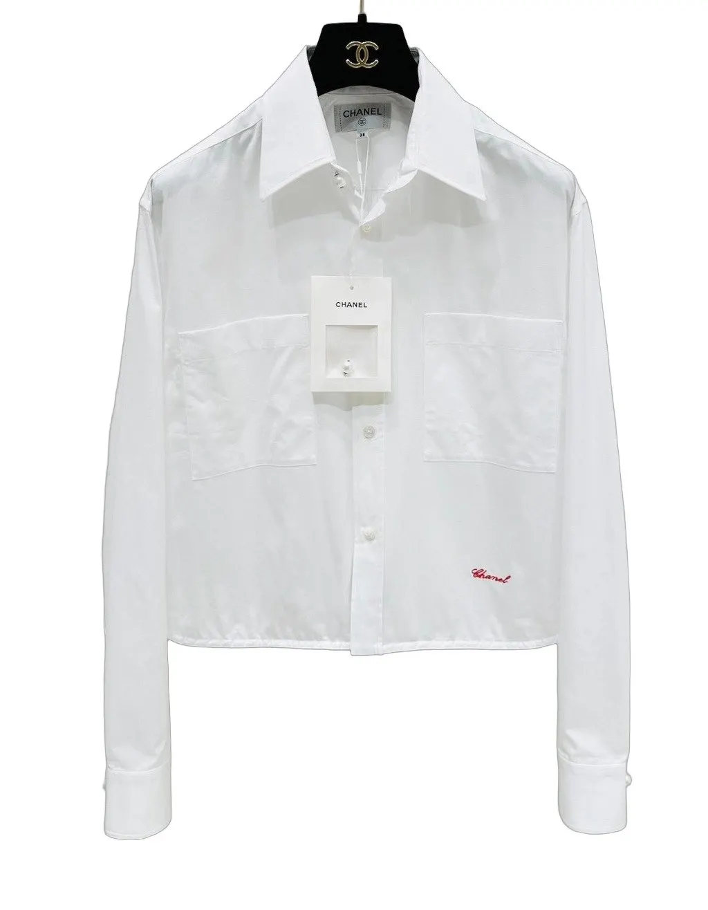 Chanel White Cotton Top White Cotton Never worn - Front View