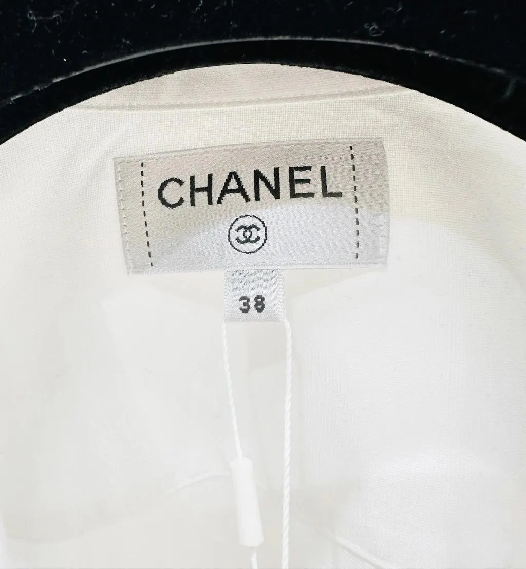 Chanel White Cotton Top White Cotton Never worn - Back View