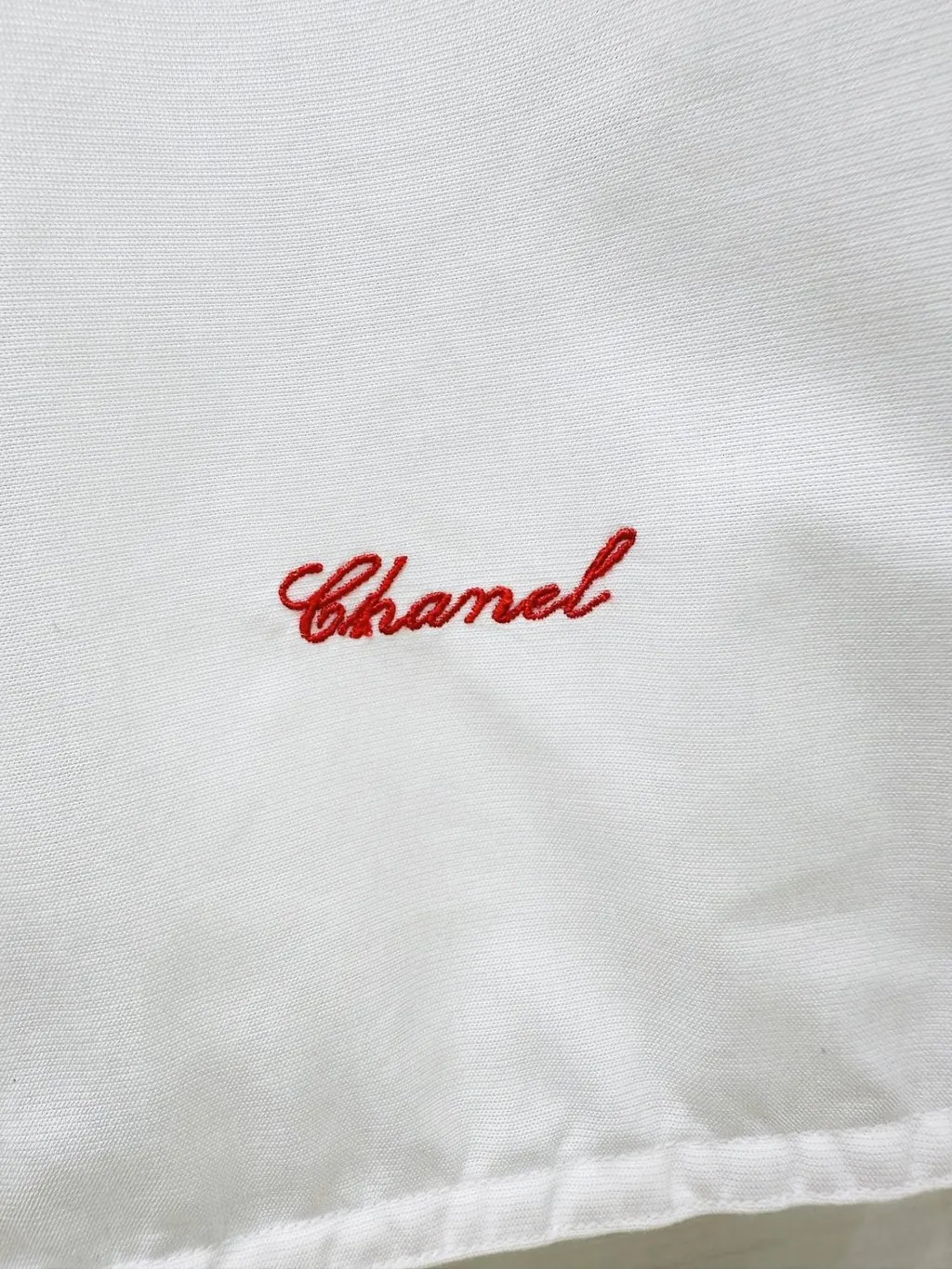 Chanel White Cotton Top White Cotton Never worn - Model View