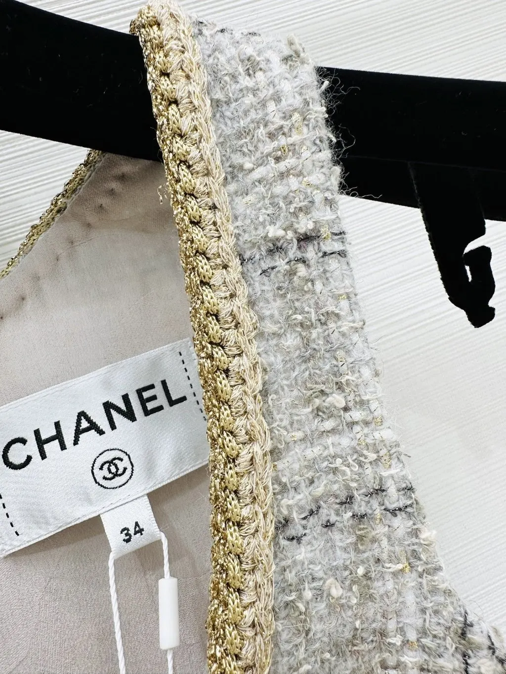 Chanel Grey Tweed Dress Grey Tweed Very good - Inside View
