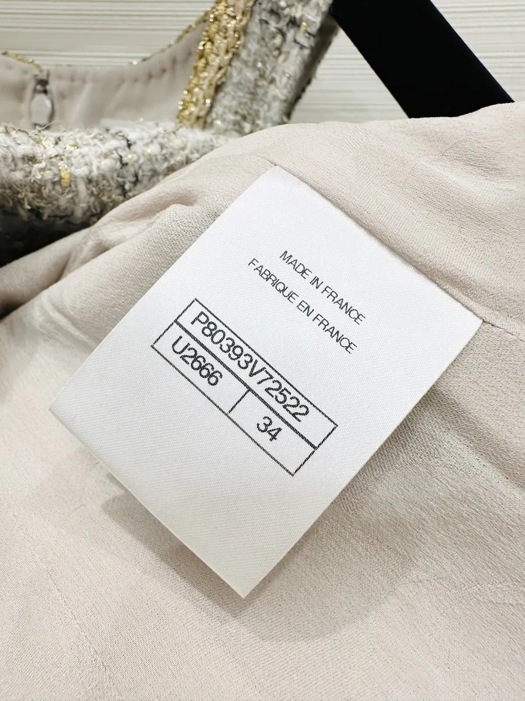 Chanel Grey Tweed Dress Grey Tweed Very good - Box View