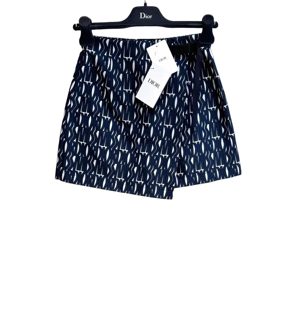 Dior Navy Polyester Trousers Navy Polyester Very good - Front View