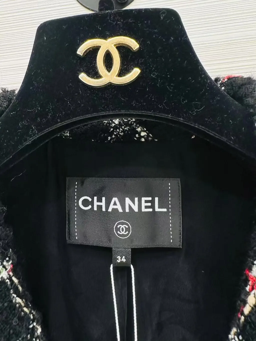 Chanel Tweed Jacket MultiColor Tweed Very good - Back View