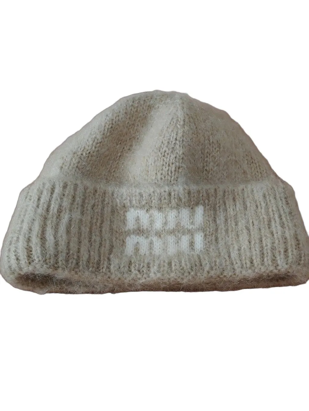 Miu Miu Ecru Wool Hat