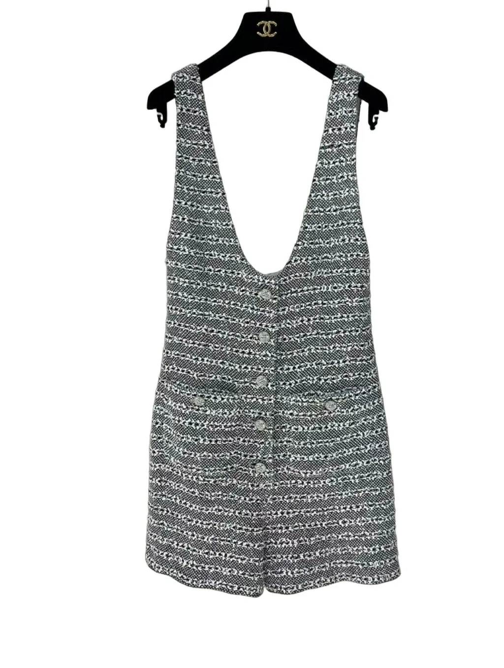 Chanel Grey Cotton Jumpsuit Grey Cotton Never worn - Front View