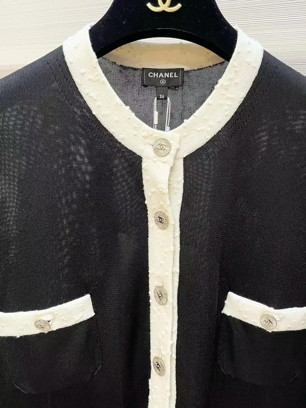 Chanel Silk Top MultiColor Silk Never worn - Back View
