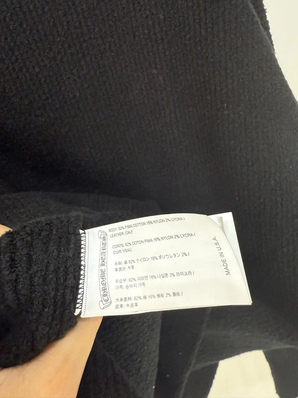 Chrome Hearts Black Cotton Knitwear Black Cotton Very good - Box View