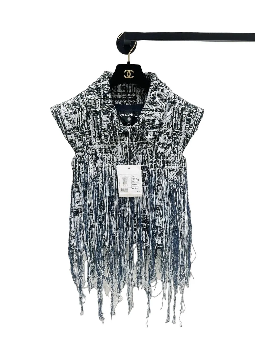 Chanel Tweed Top MultiColor Tweed Very good - Front View