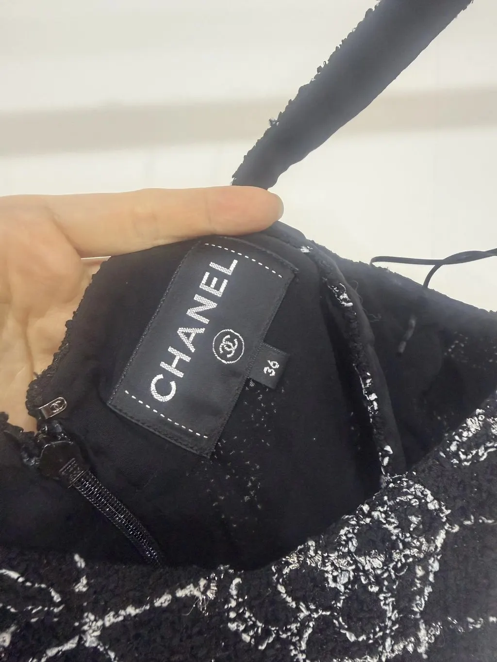 Chanel Tweed Dress MultiColor Tweed Very good - Model View