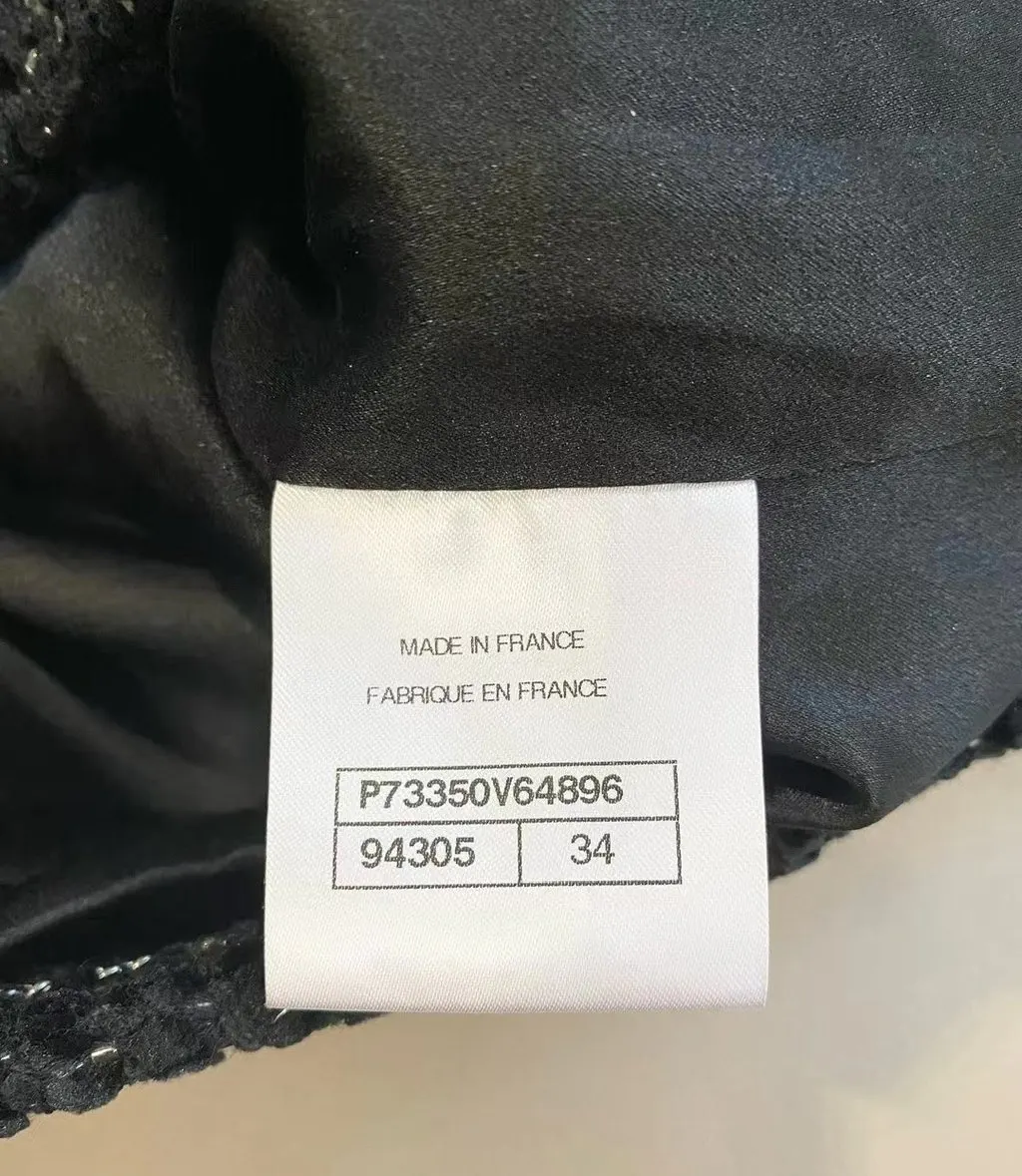 Chanel Black Tweed Jacket Black Tweed Very good - Model View