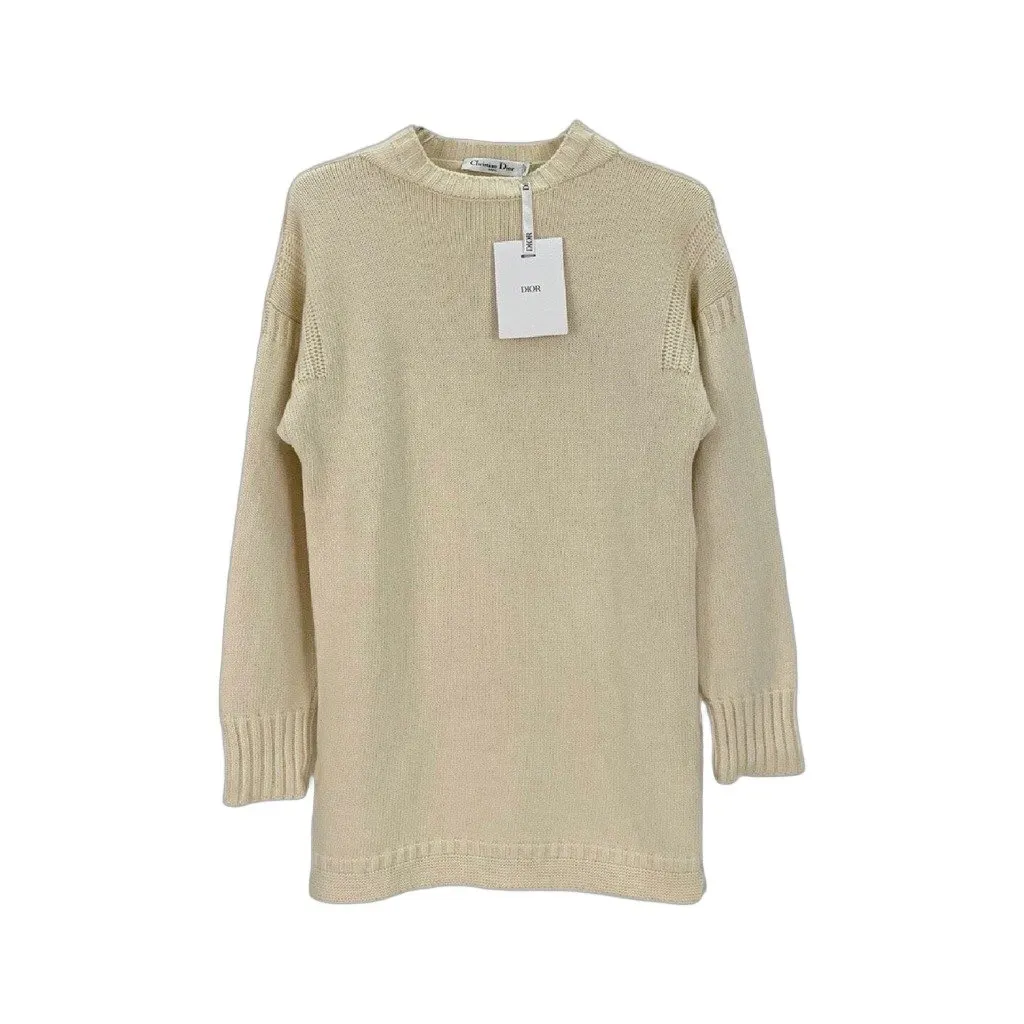 Dior White Wool Knitwear White Wool Never worn, with tag - Front View