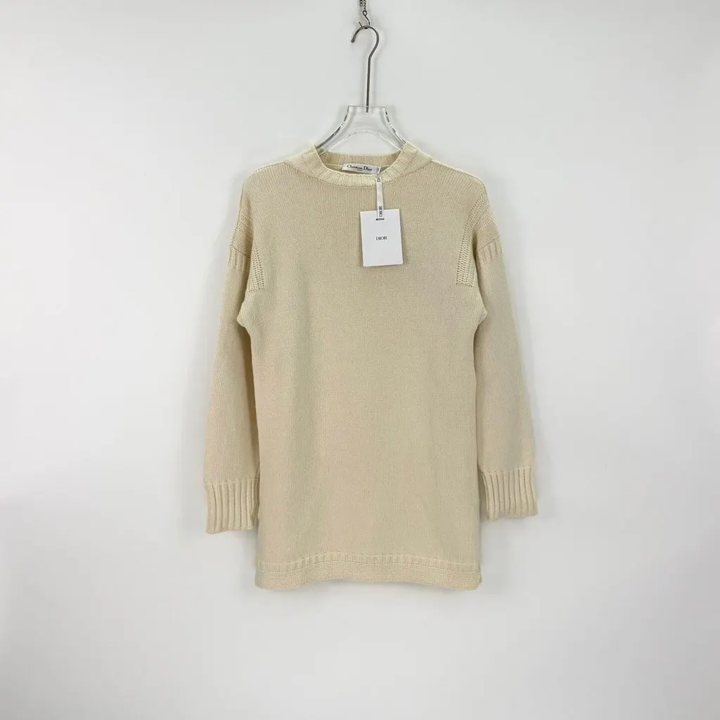 Dior White Wool Knitwear White Wool Never worn, with tag - Inside View