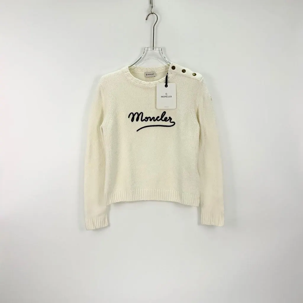 Moncler White Wool Knitwear White Wool Never worn, with tag - Inside View