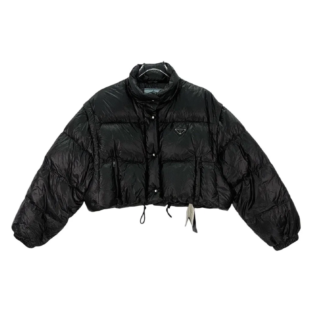 Prada Black Polyamide Jacket Black Polyamide Never worn, with tag - Front View