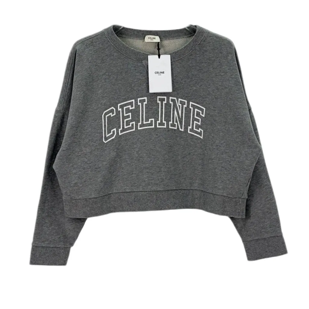 Celine Grey Cotton Knitwear Grey Cotton Never worn, with tag - Front View