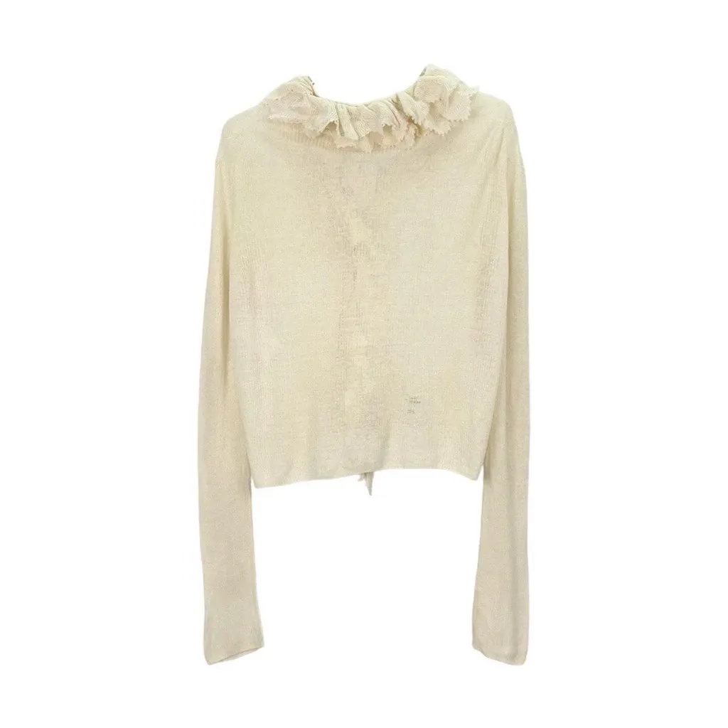 Dior White Linen Knitwear White Linen Never worn, with tag - Back View