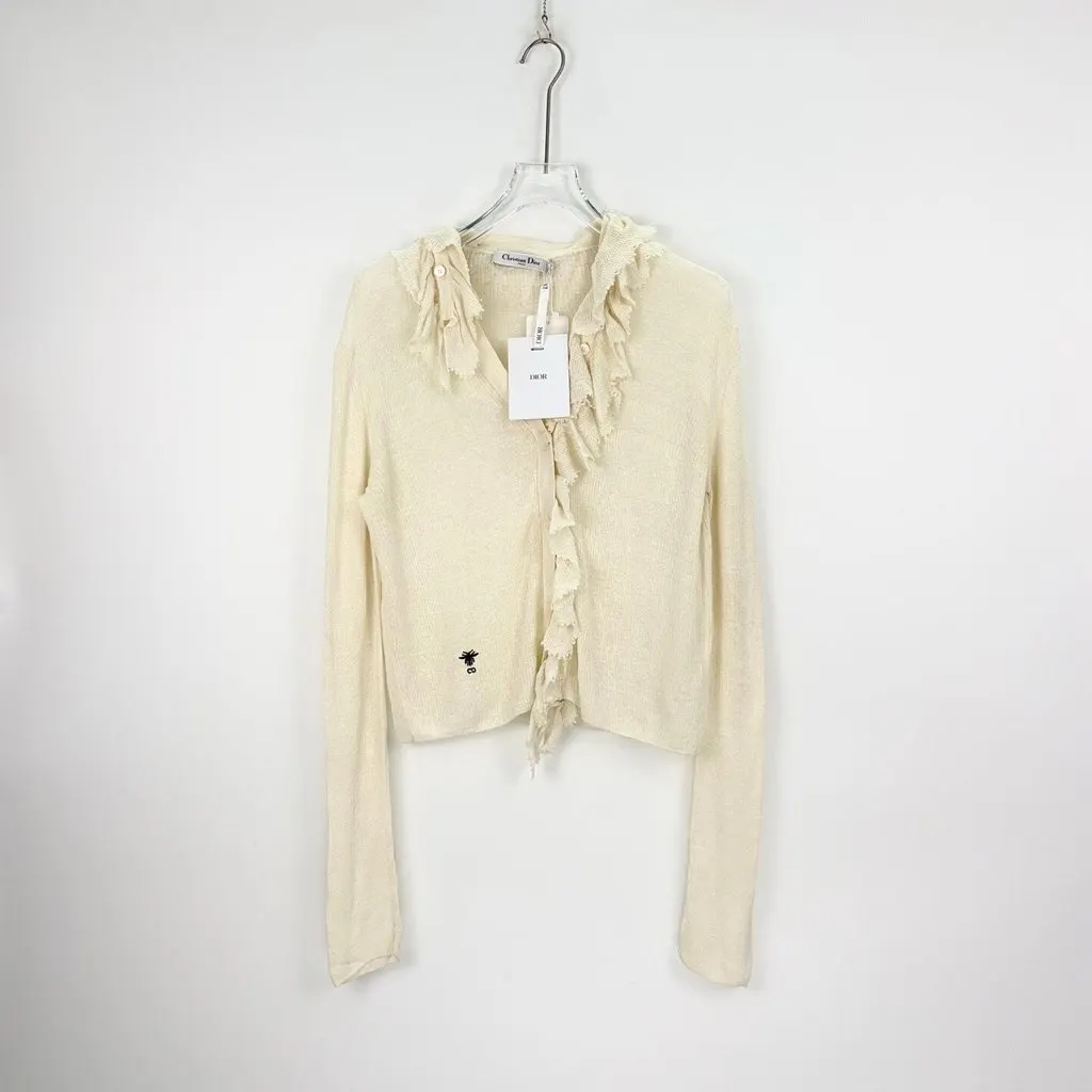 Dior White Linen Knitwear White Linen Never worn, with tag - Inside View