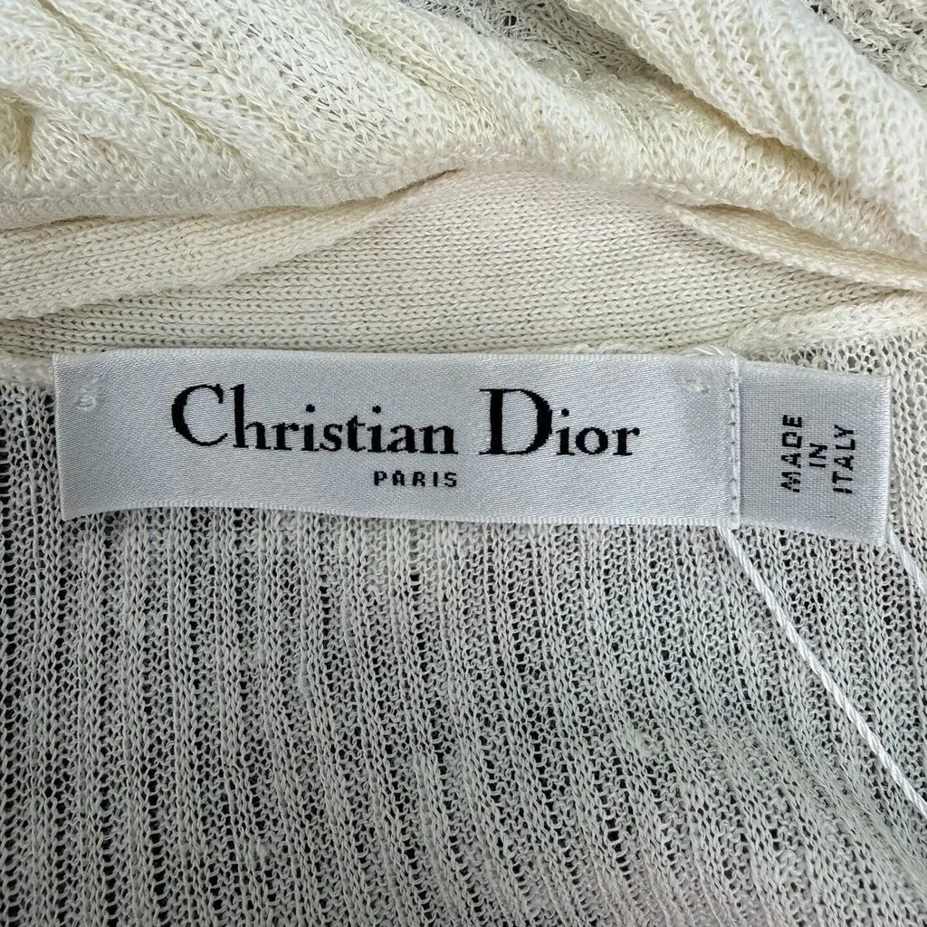 Dior White Linen Knitwear White Linen Never worn, with tag - Box View