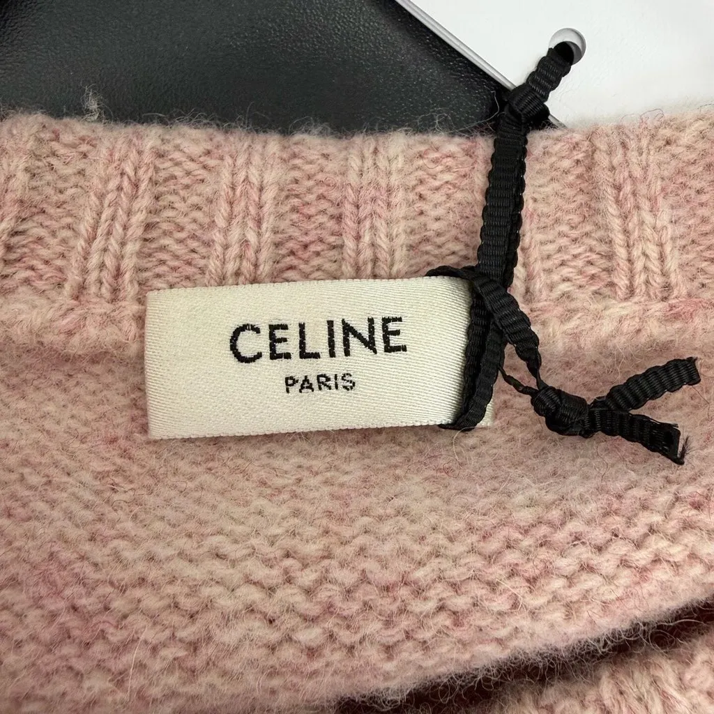 Celine Pink Wool Knitwear Pink Wool Never worn, with tag - Box View