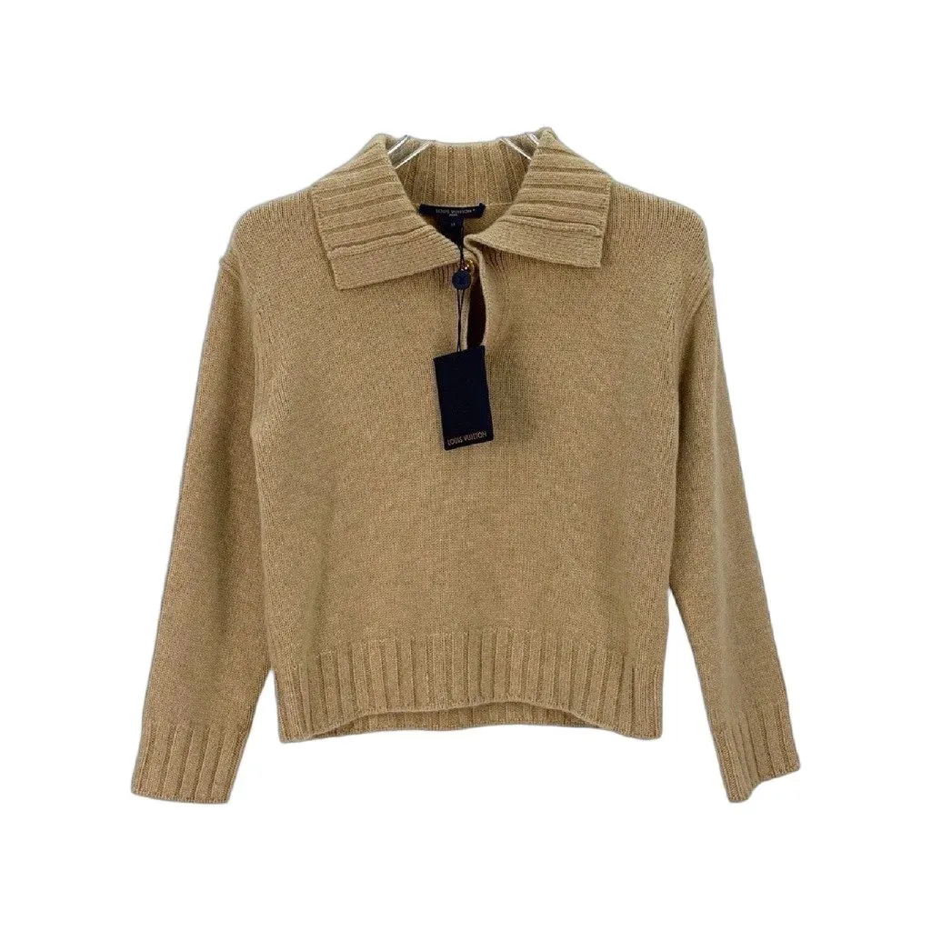 Louis Vuitton Camel Cashmere Knitwear Camel Cashmere Never worn, with tag - Front View