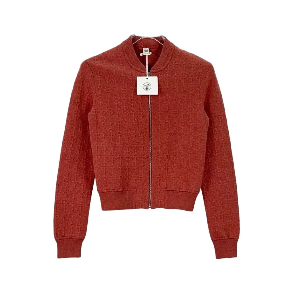 Hermès Orange Cashmere Jacket Orange Cashmere Never worn, with tag - Front View