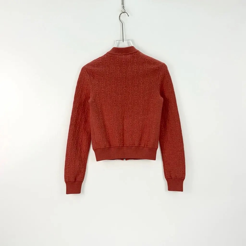 Hermès Orange Cashmere Jacket Orange Cashmere Never worn, with tag - Model View