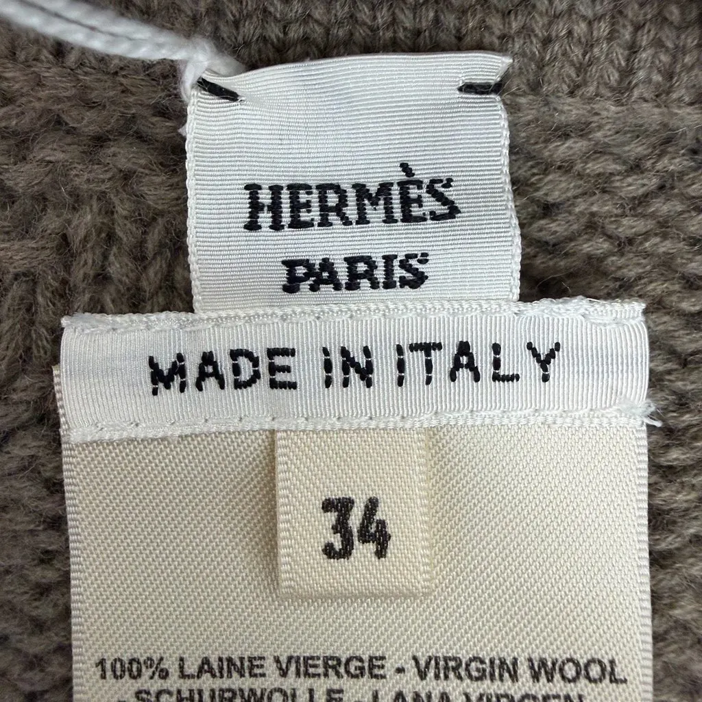 Hermès Khaki Wool Top Khaki Wool Never worn, with tag - Box View