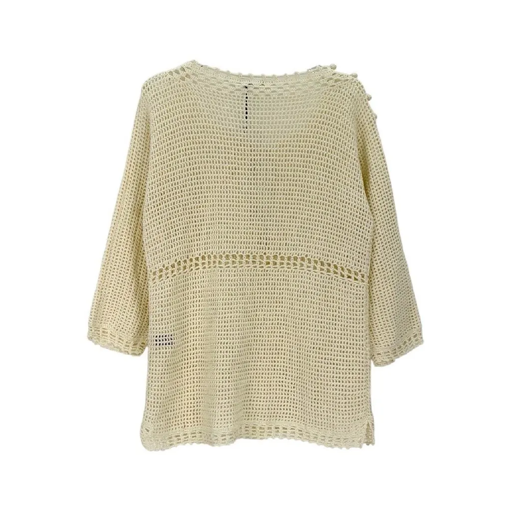 Celine White Cotton Top White Cotton Never worn, with tag - Back View