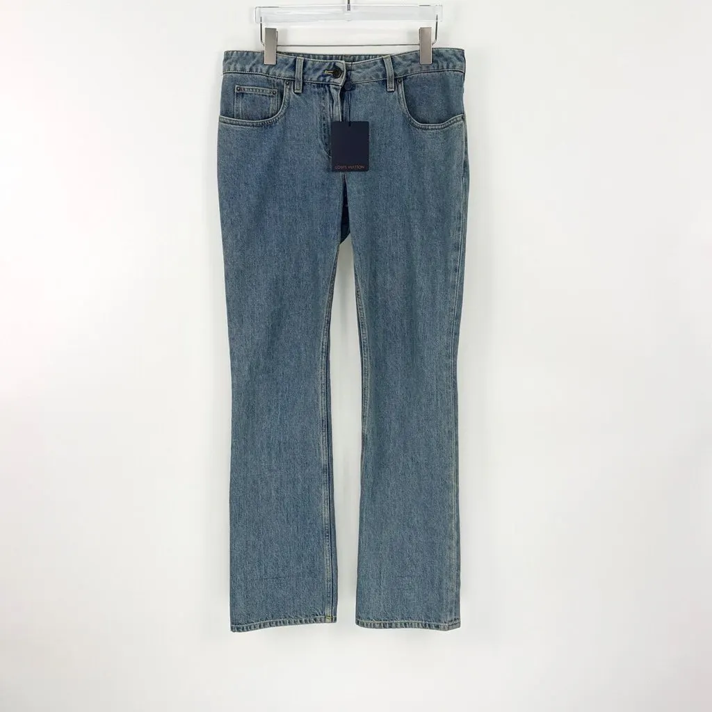 Louis Vuitton Navy Denim Trousers Navy Denim Never worn, with tag - Inside View
