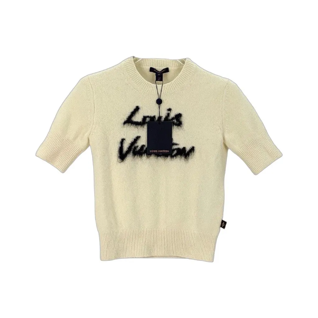 Louis Vuitton White Wool Top White Wool Never worn, with tag - Front View