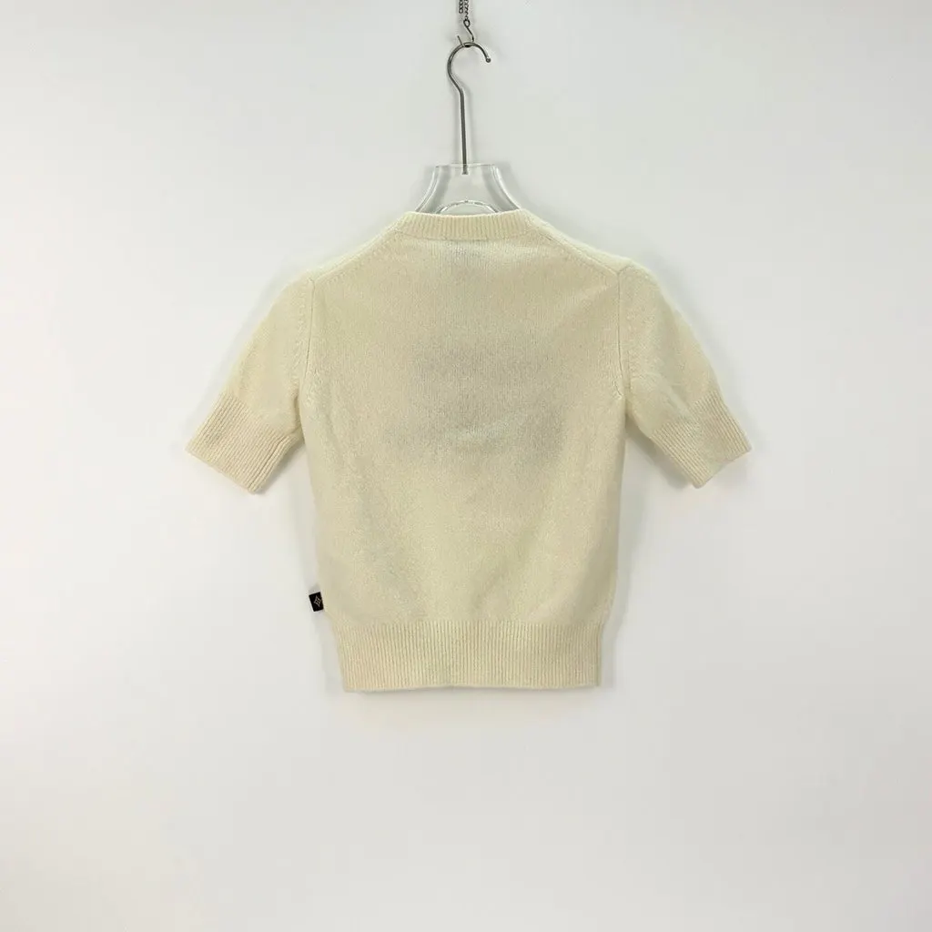 Louis Vuitton White Wool Top White Wool Never worn, with tag - Model View