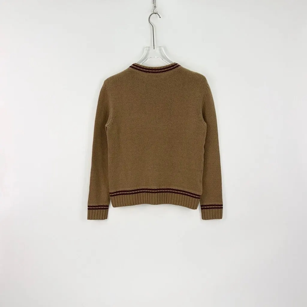 Prada Khaki Wool Knitwear Khaki Wool Never worn, with tag - Model View