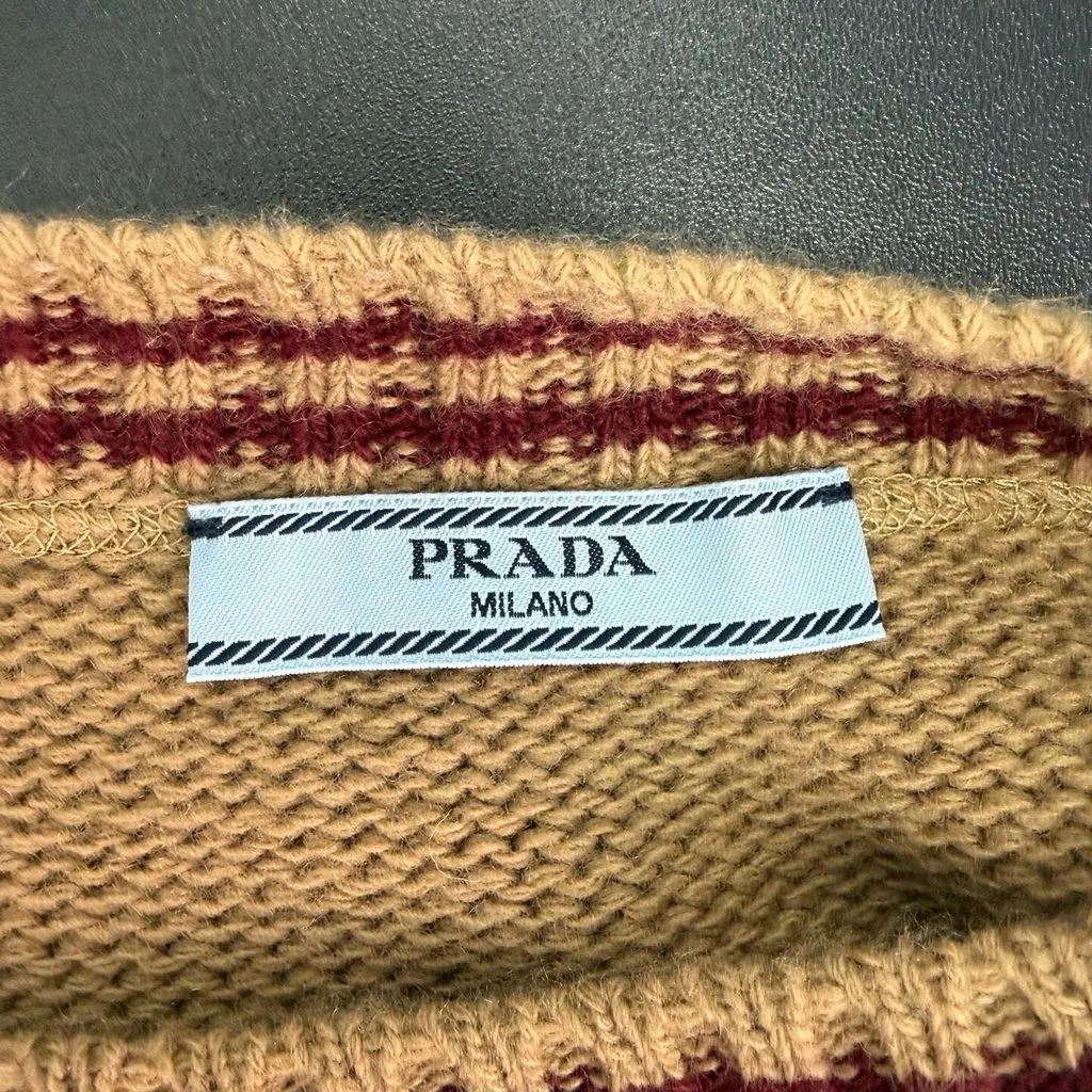 Prada Khaki Wool Knitwear Khaki Wool Never worn, with tag - Box View