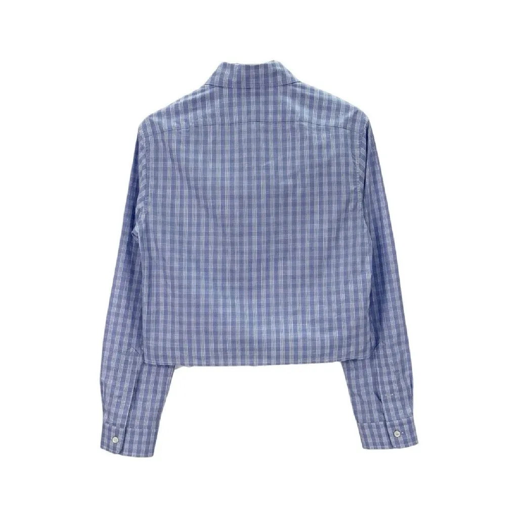 Miu Miu Navy Cotton Top Navy Cotton Never worn, with tag - Back View