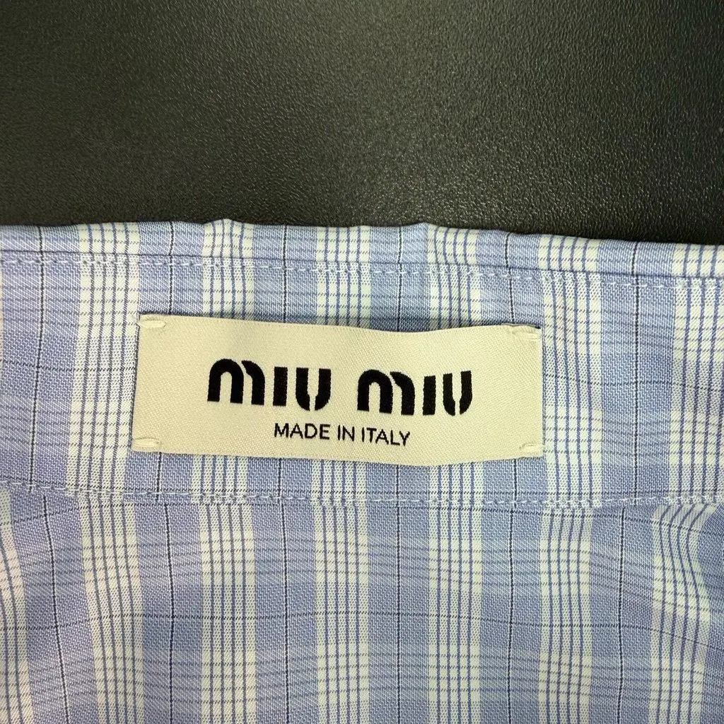 Miu Miu Navy Cotton Top Navy Cotton Never worn, with tag - Box View
