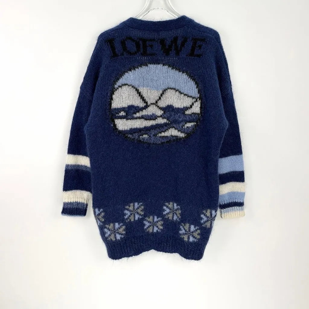 Loewe Navy Wool Knitwear Navy Wool Never worn, with tag - Model View