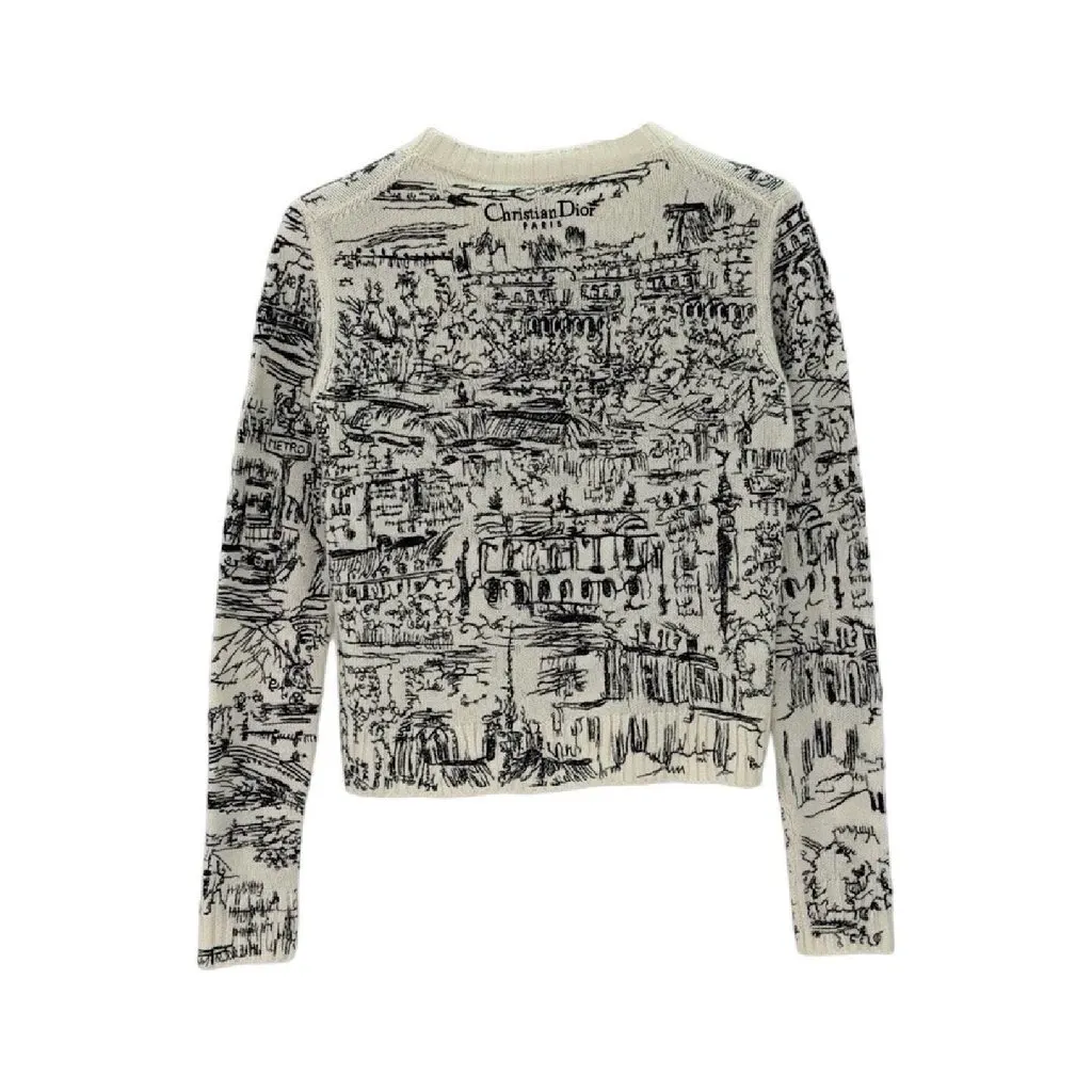 Dior White Cashmere Knitwear White Cashmere Never worn, with tag - Back View