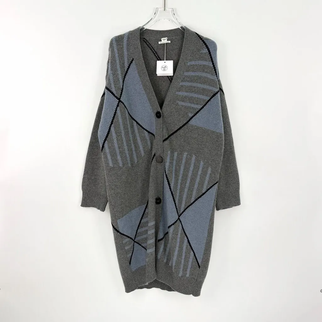 Hermès Grey Cashmere Jacket Grey Cashmere Never worn, with tag - Inside View
