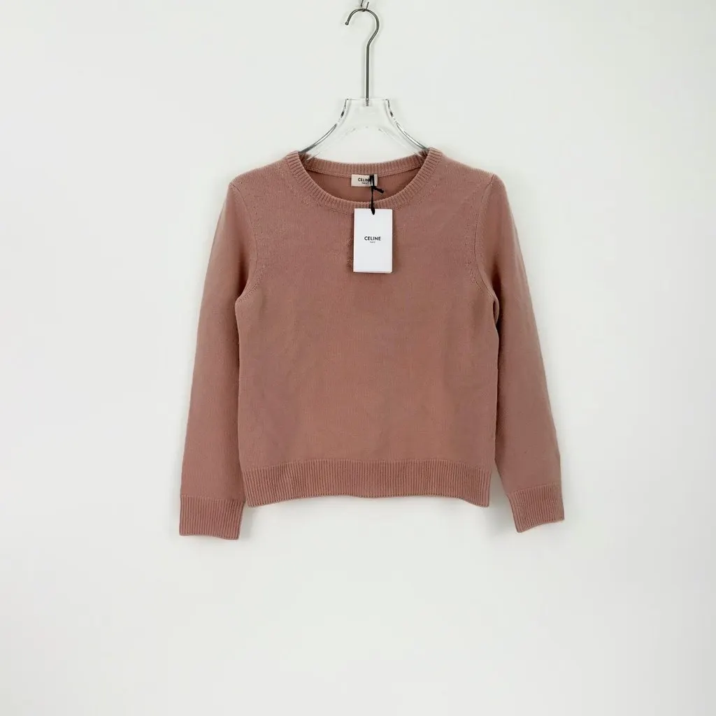 Celine Pink Cashmere Knitwear Pink Cashmere Never worn, with tag - Inside View