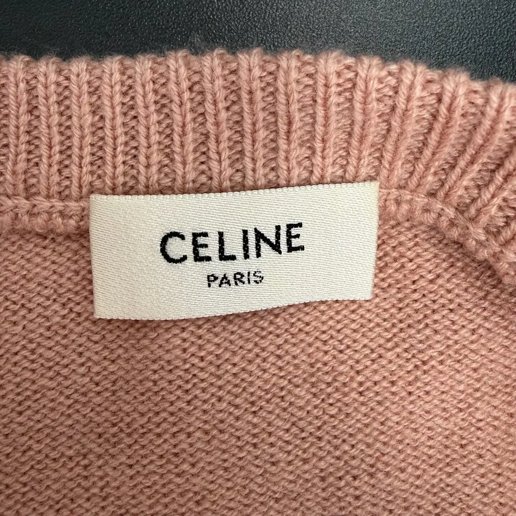 Celine Pink Cashmere Knitwear Pink Cashmere Never worn, with tag - Box View
