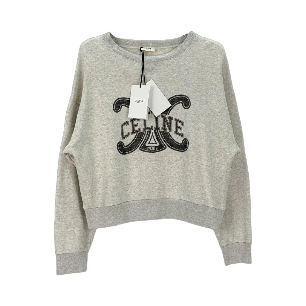 Celine Grey Cotton Knitwear Grey Cotton Never worn, with tag - Front View