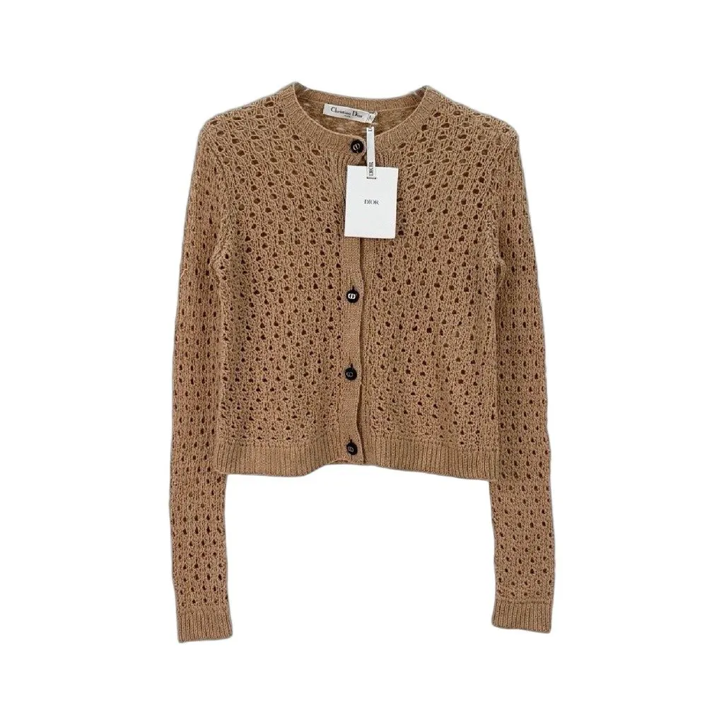 Dior Brown Wool Knitwear Brown Wool Never worn, with tag - Front View