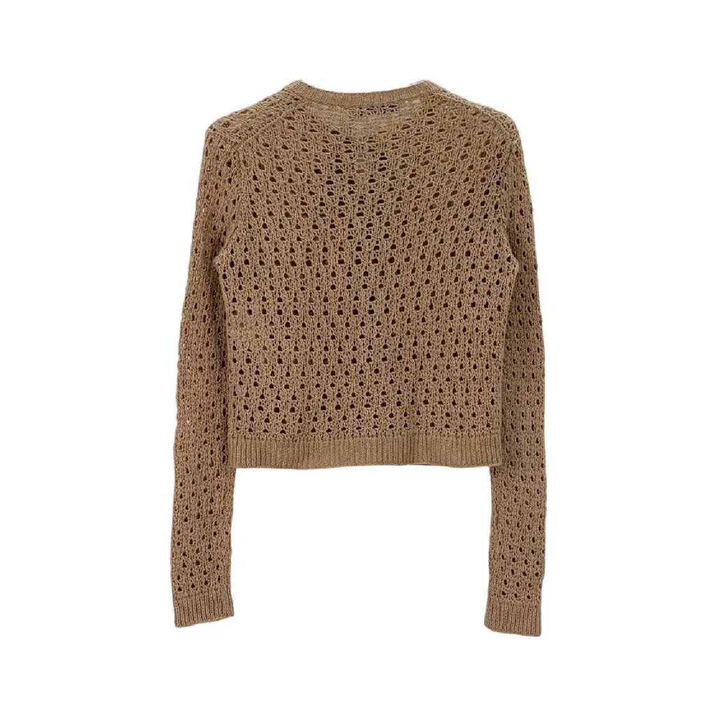 Dior Brown Wool Knitwear Brown Wool Never worn, with tag - Back View