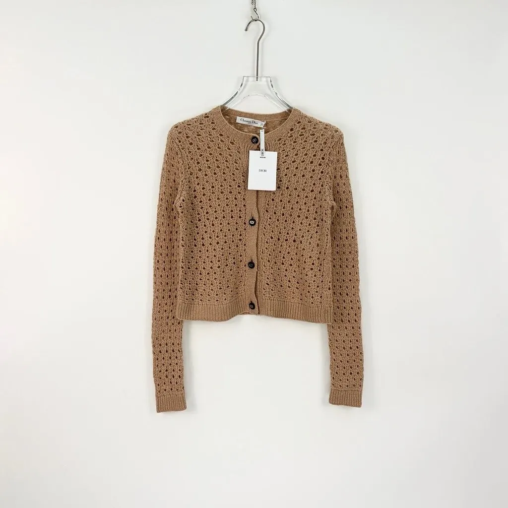 Dior Brown Wool Knitwear Brown Wool Never worn, with tag - Inside View