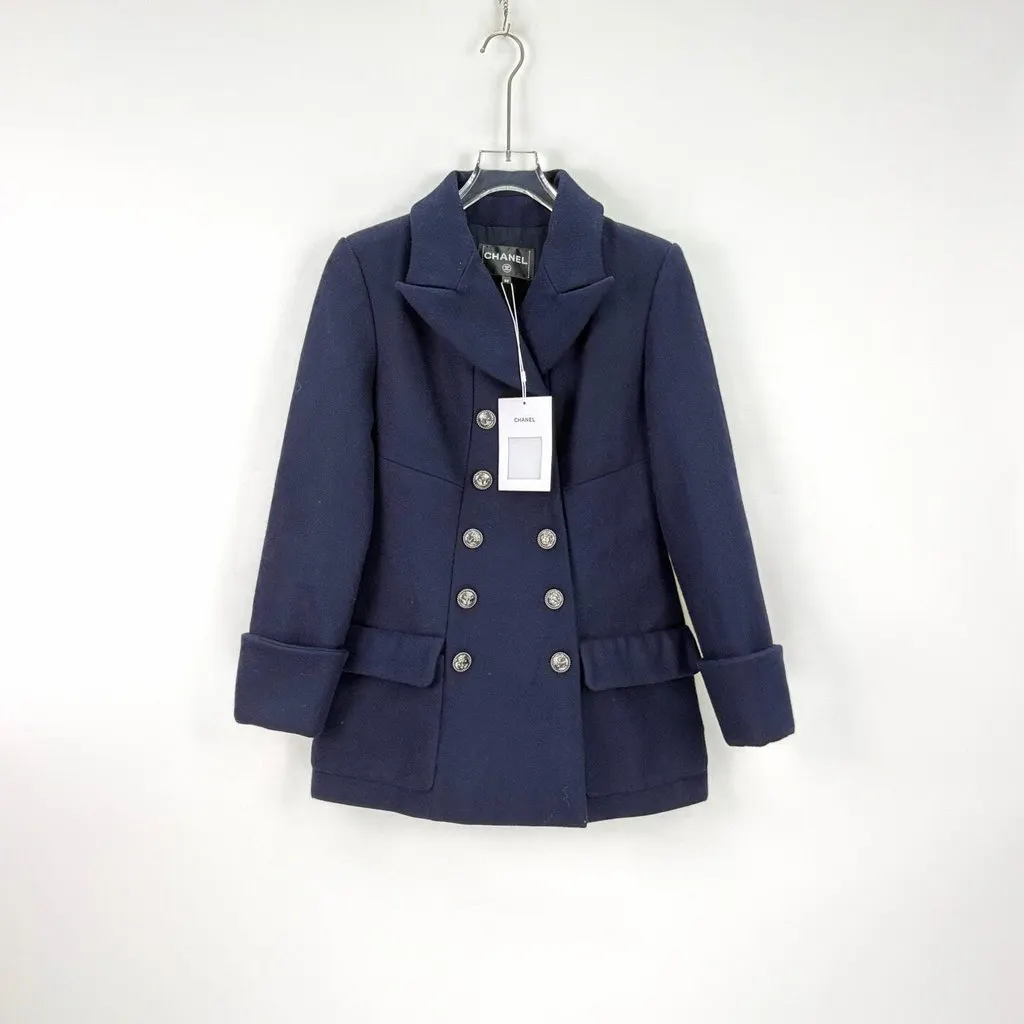 Chanel Navy Tweed Jacket Navy Tweed Never worn, with tag - Inside View
