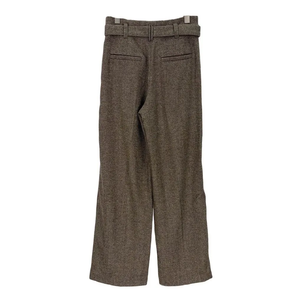Burberry Brown Wool Trousers Brown Wool Never worn, with tag - Back View