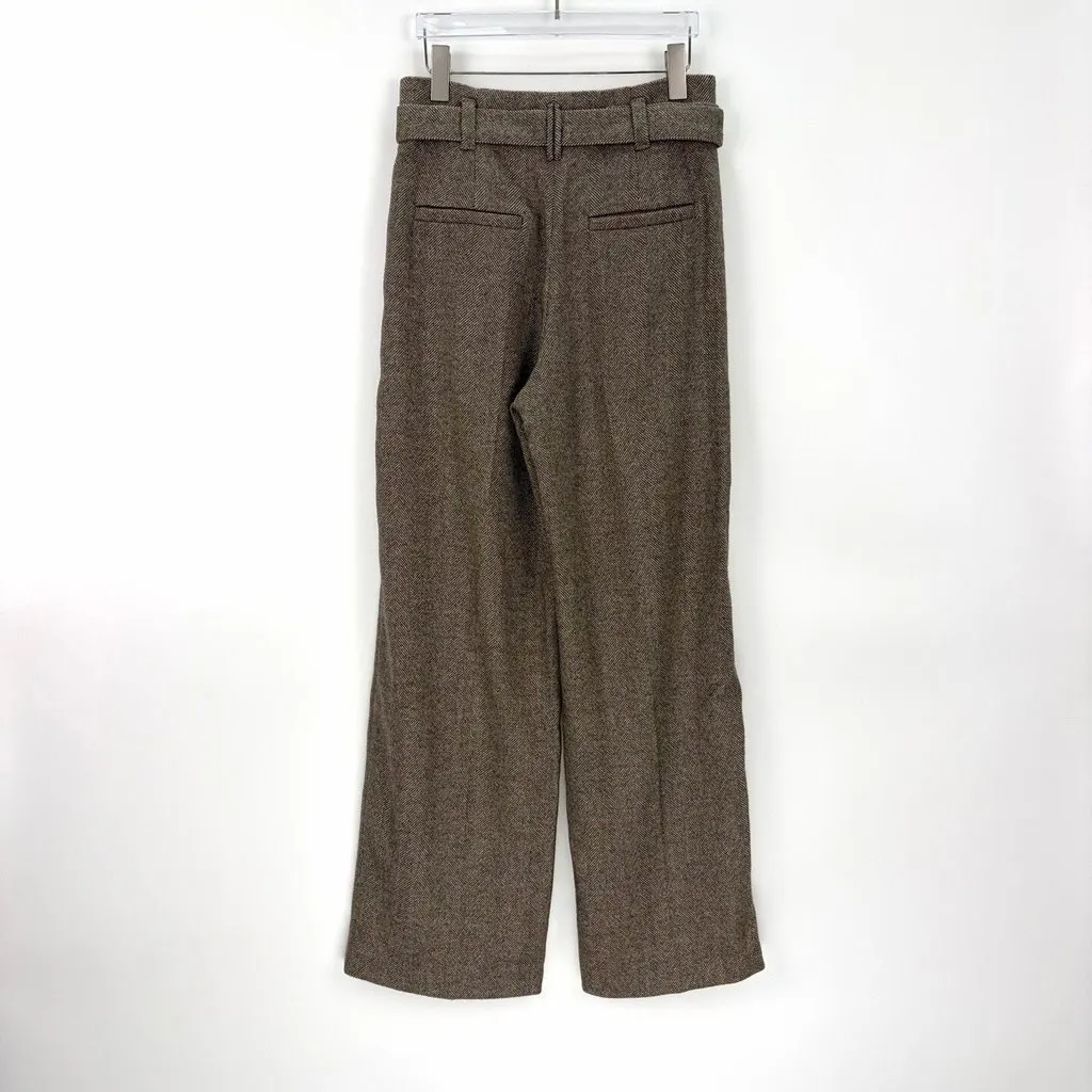 Burberry Brown Wool Trousers Brown Wool Never worn, with tag - Model View